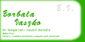 borbala vaszko business card